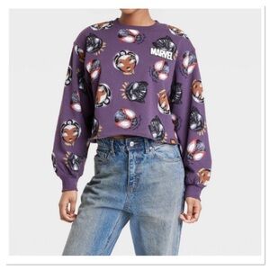 Marvel Purple Character Print Sweatshirt